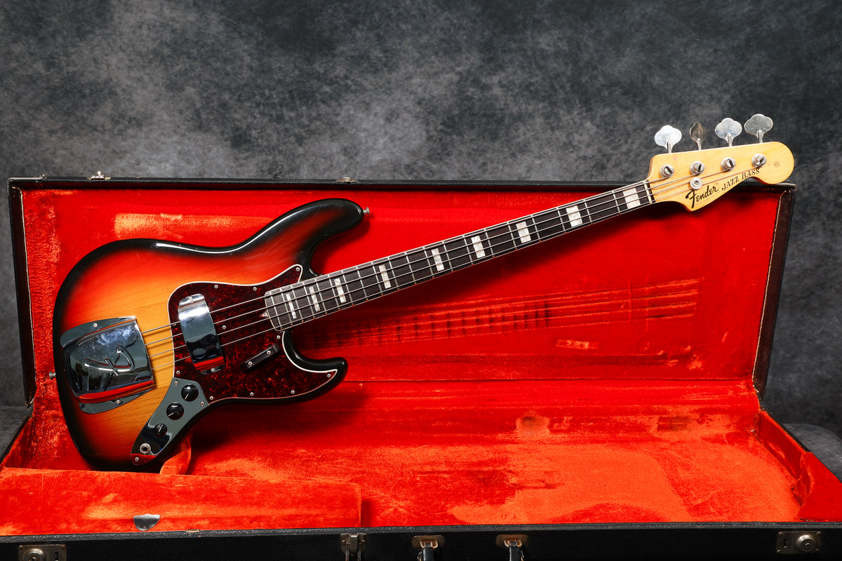 1973 Fender Jazz Bass, Sunburst – Andy Baxter Bass & Guitars