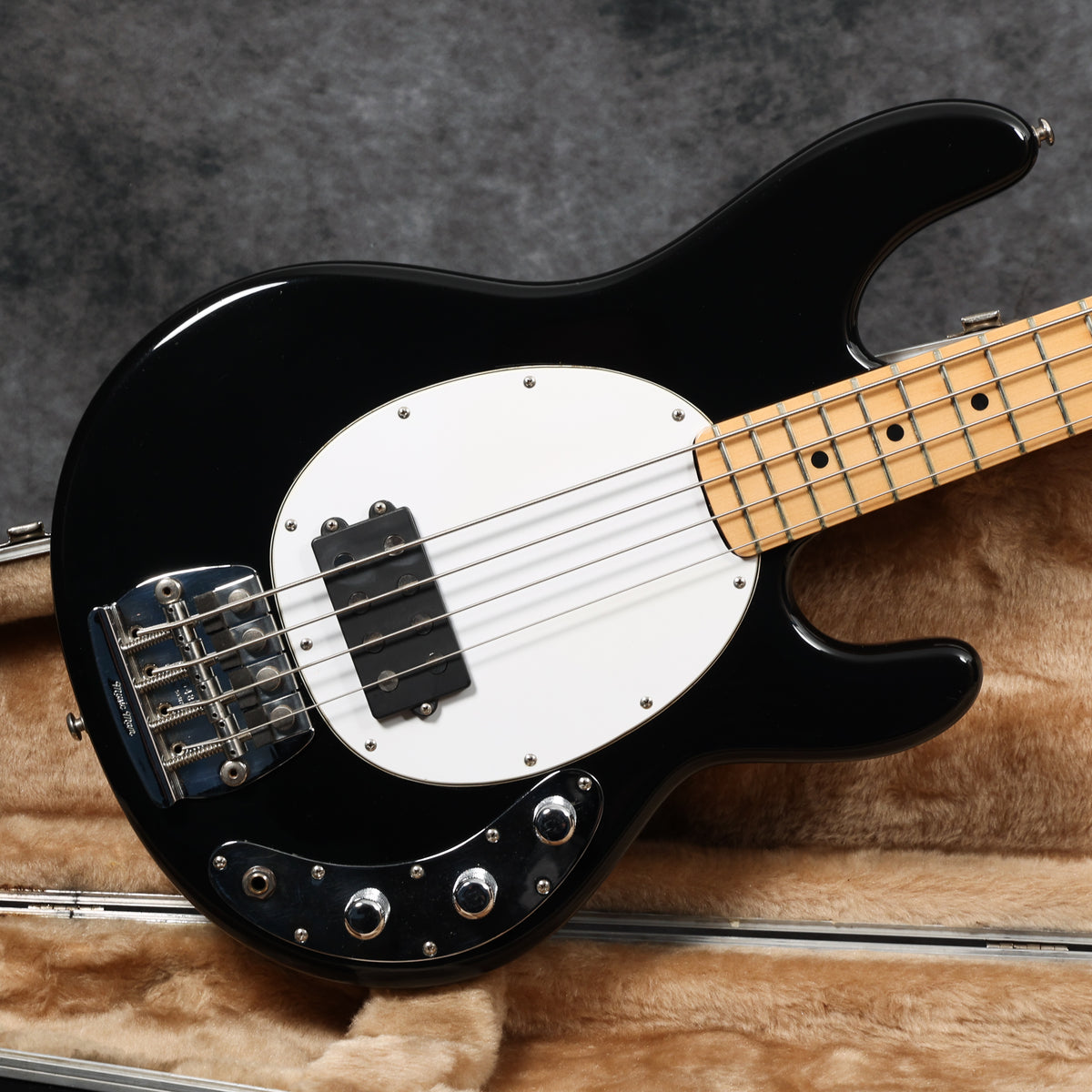 1982 Music Man Stingray, Black – Andy Baxter Bass & Guitars