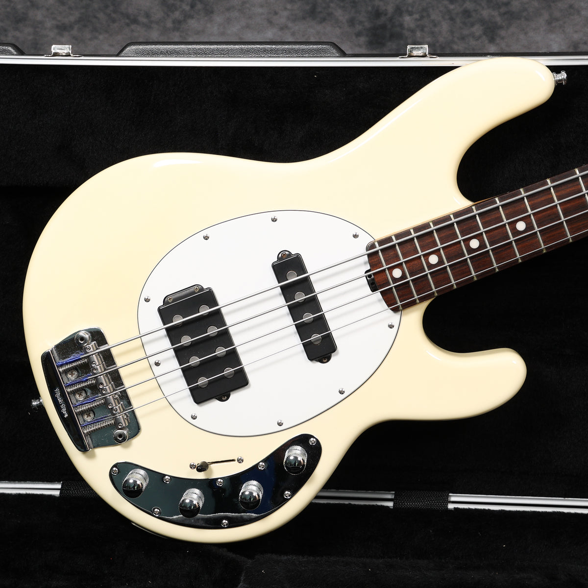 2008 Music Man Stingray 3EQ, HS, White w/Matching Headstock – Andy