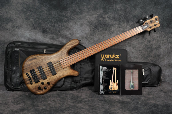 2021 Warwick Teambuilt Pro 5-String Streamer LX - Ltd Ed - Black Korina