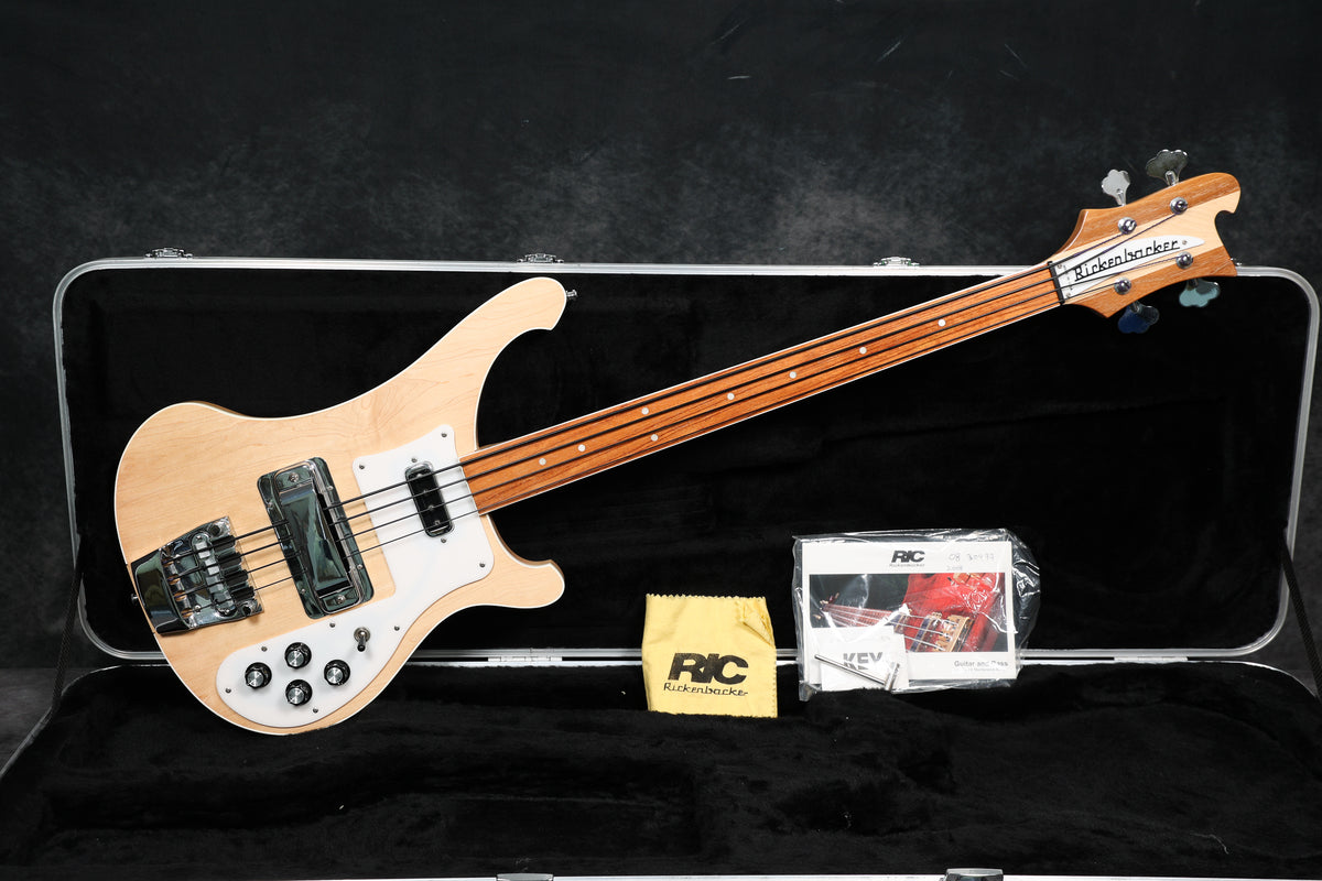 2008 Rickenbacker 4003, Mapleglo, Fretless – Andy Baxter Bass