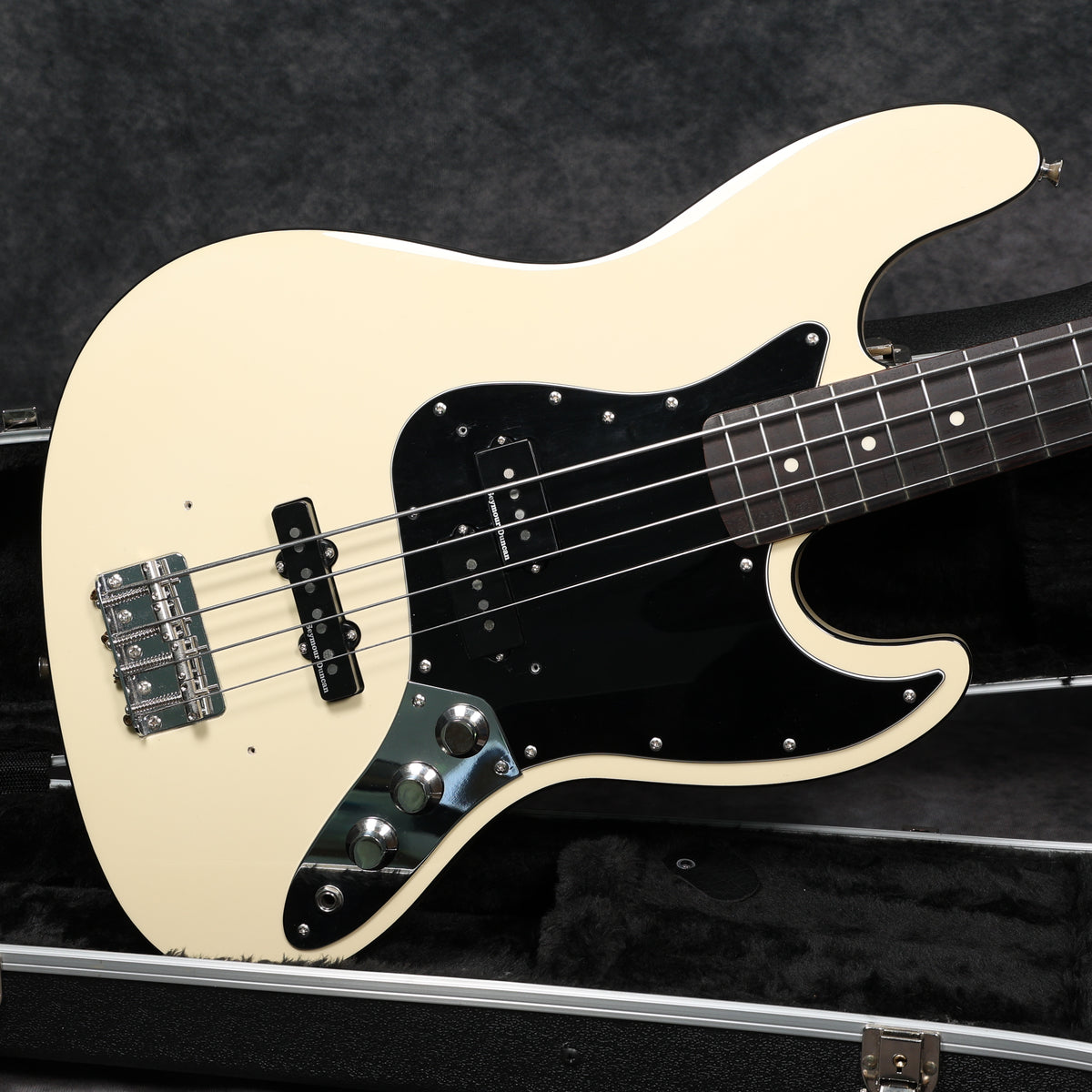 2015 Fender AJB Aerodyne Jazz Bass - White - MIJ – Andy Baxter
