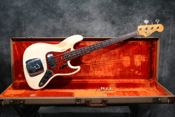 1962 Fender Jazz Bass, Olympic White, Slab Board