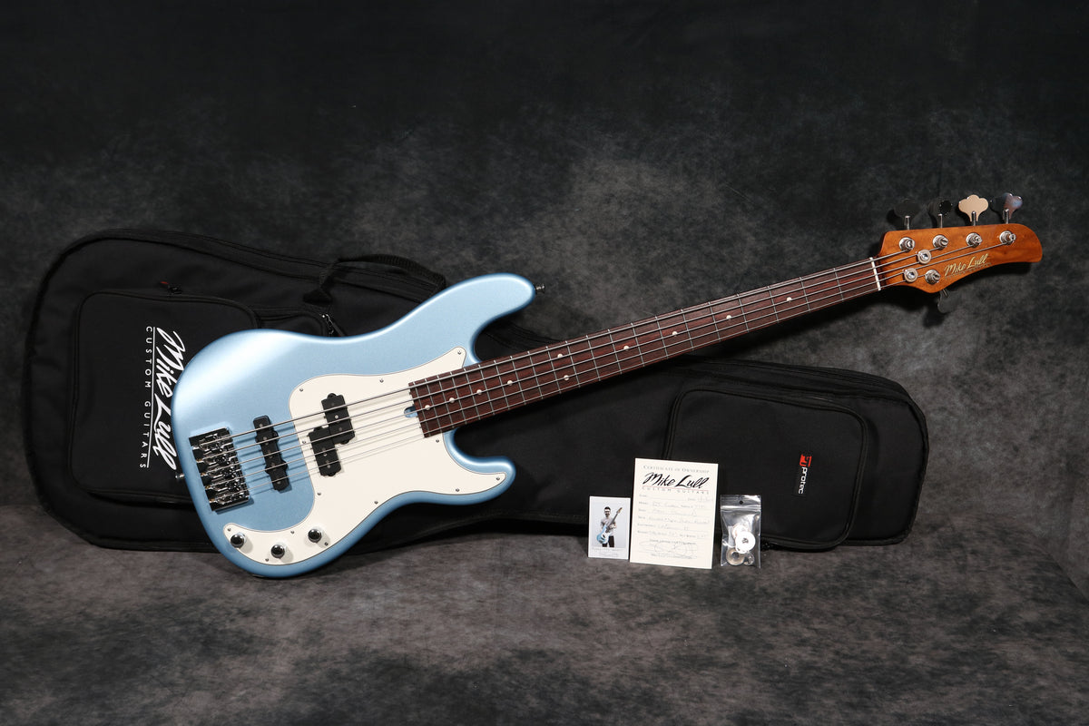 Mike Lull PJ5, Ice Blue Metallic – Andy Baxter Bass & Guitars
