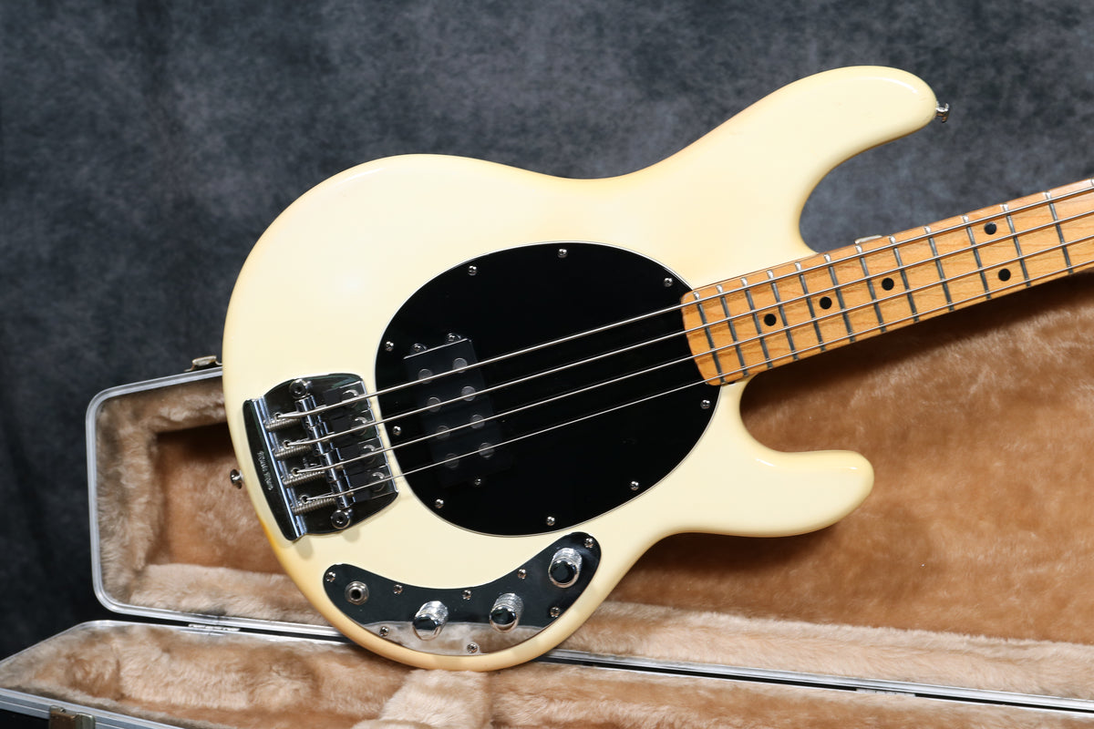 1979 Music Man Stingray, White – Andy Baxter Bass & Guitars