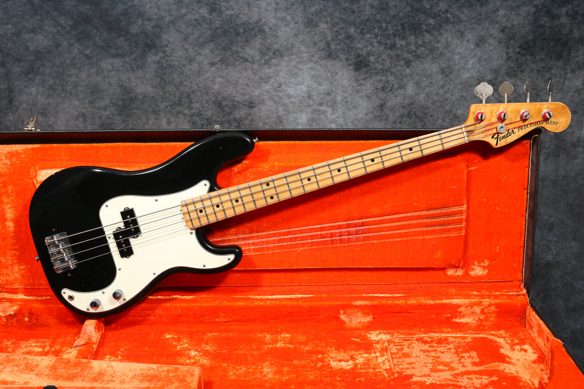 1974 Fender Precision Bass, Black, A-Width Neck – Andy Baxter Bass
