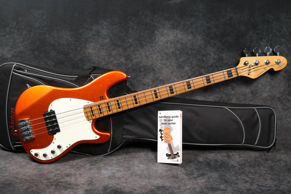 New Sandberg California II V 4-String, Soft Aged Orange Metallic