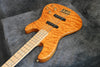 2005 Fender American Deluxe Jazz Bass QMT, Amber