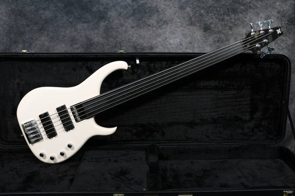 1993 Modulus Quantum 5 Fretless, White