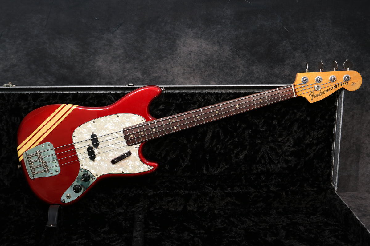 1973 Fender Mustang Bass, Competition Red – Andy Baxter Bass & Guitars