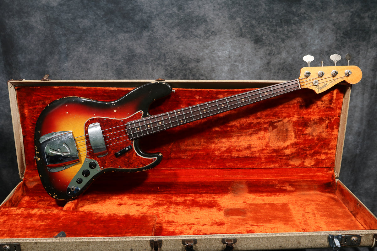 1963 Fender Jazz Bass, Sunburst – Andy Baxter Bass & Guitars