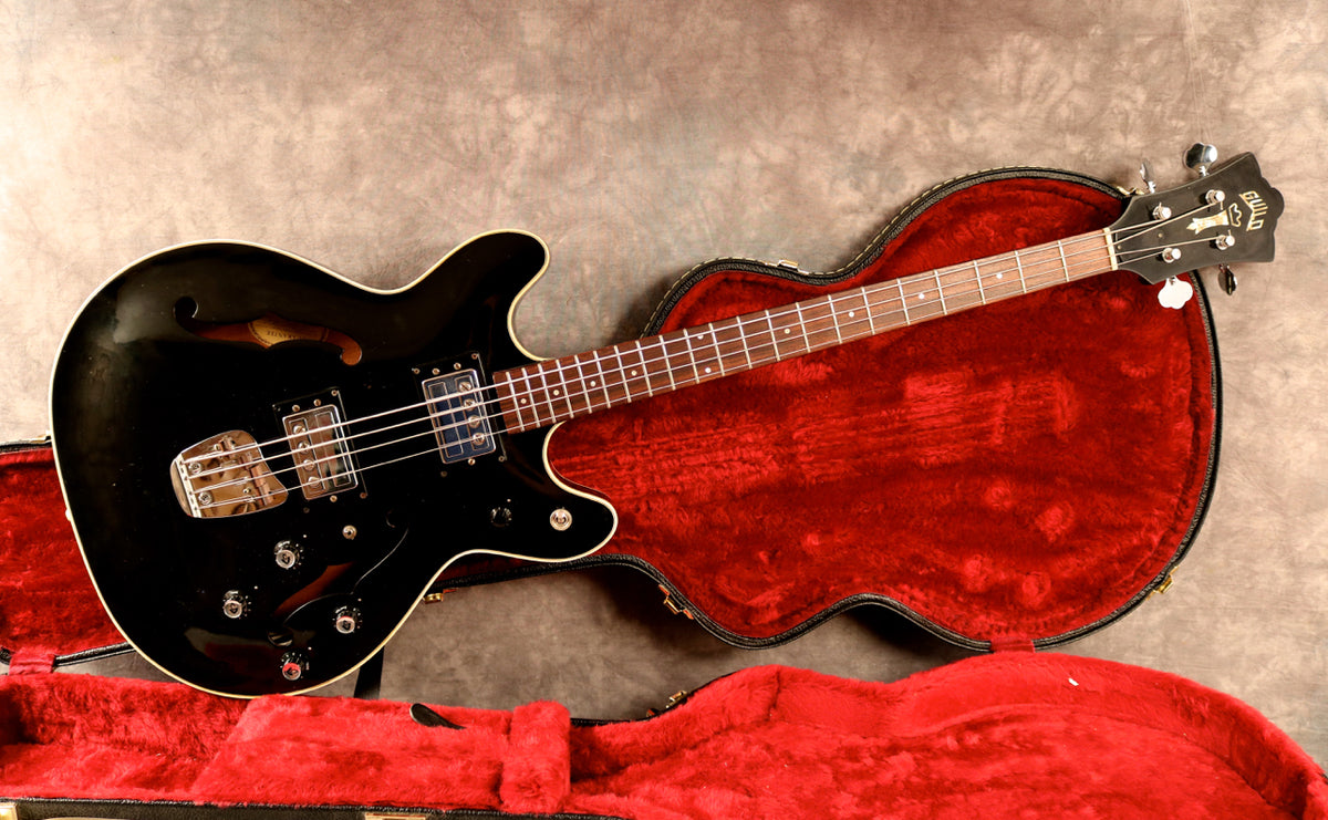 1973 Guild Starfire II Bass, Black – Andy Baxter Bass & Guitars