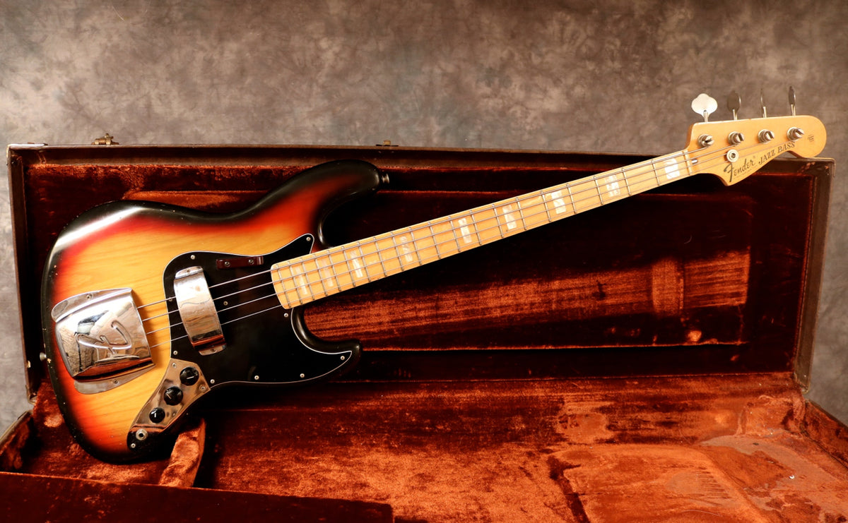 1975 Fender Jazz Bass, Sunburst – Andy Baxter Bass & Guitars