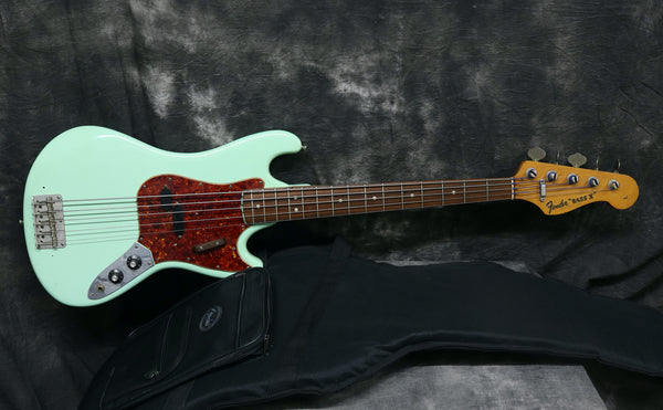 1966 Fender Bass V, Surf Green Refinish