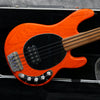 2008 Music Man Stingray 4 H, 3EQ, Fretless With Piezo, Translucent Orange