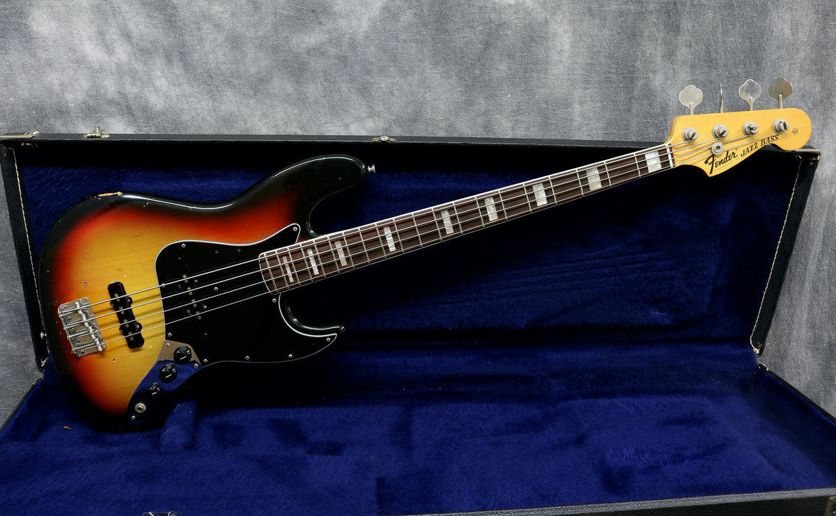1974 Fender Jazz Bass, Sunburst – Andy Baxter Bass & Guitars