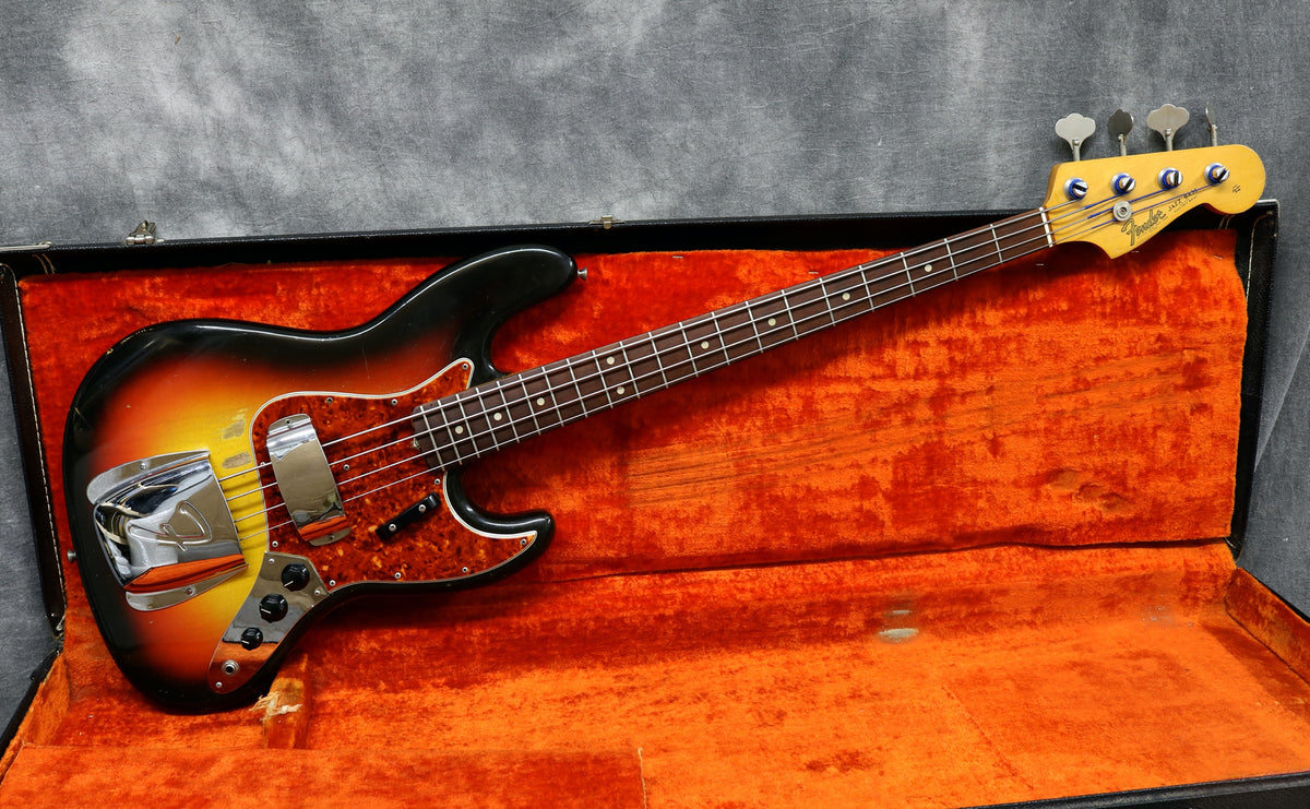 1965 Fender Jazz Bass, Sunburst, L Series – Andy Baxter Bass & Guitars