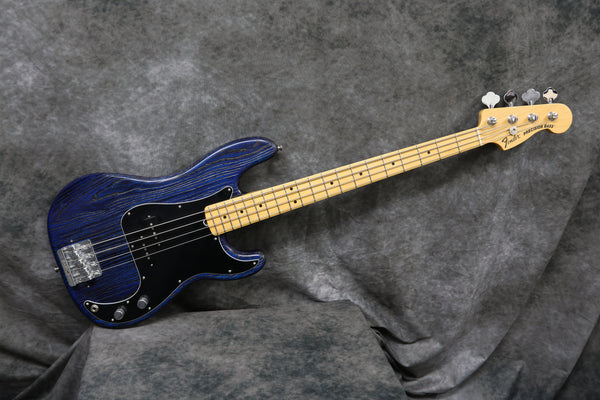 2015 Fender Limited Edition Sandblasted Ash Precision, Sapphire Blue