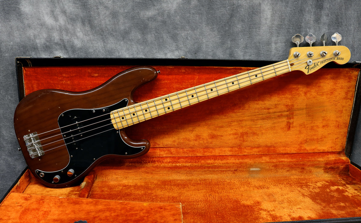 1975 Fender Precision Bass, Walnut – Andy Baxter Bass & Guitars