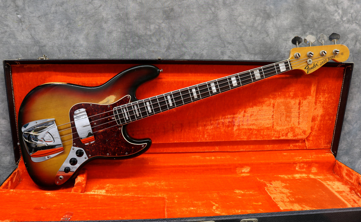 1973 Fender Jazz Bass, Sunburst – Andy Baxter Bass & Guitars