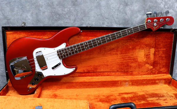 1966 Fender Jazz Bass, Candy Apple Red - Dot & Bound