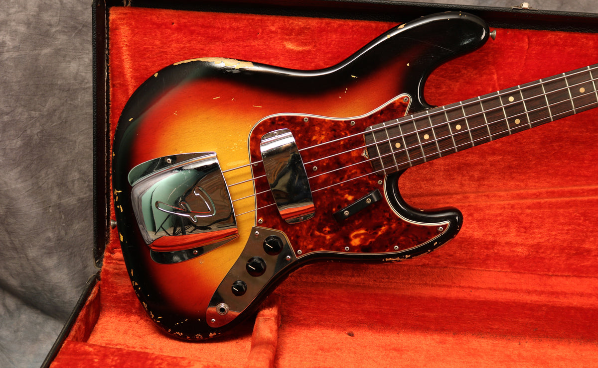 1964 Fender Jazz Bass, Sunburst – Andy Baxter Bass & Guitars