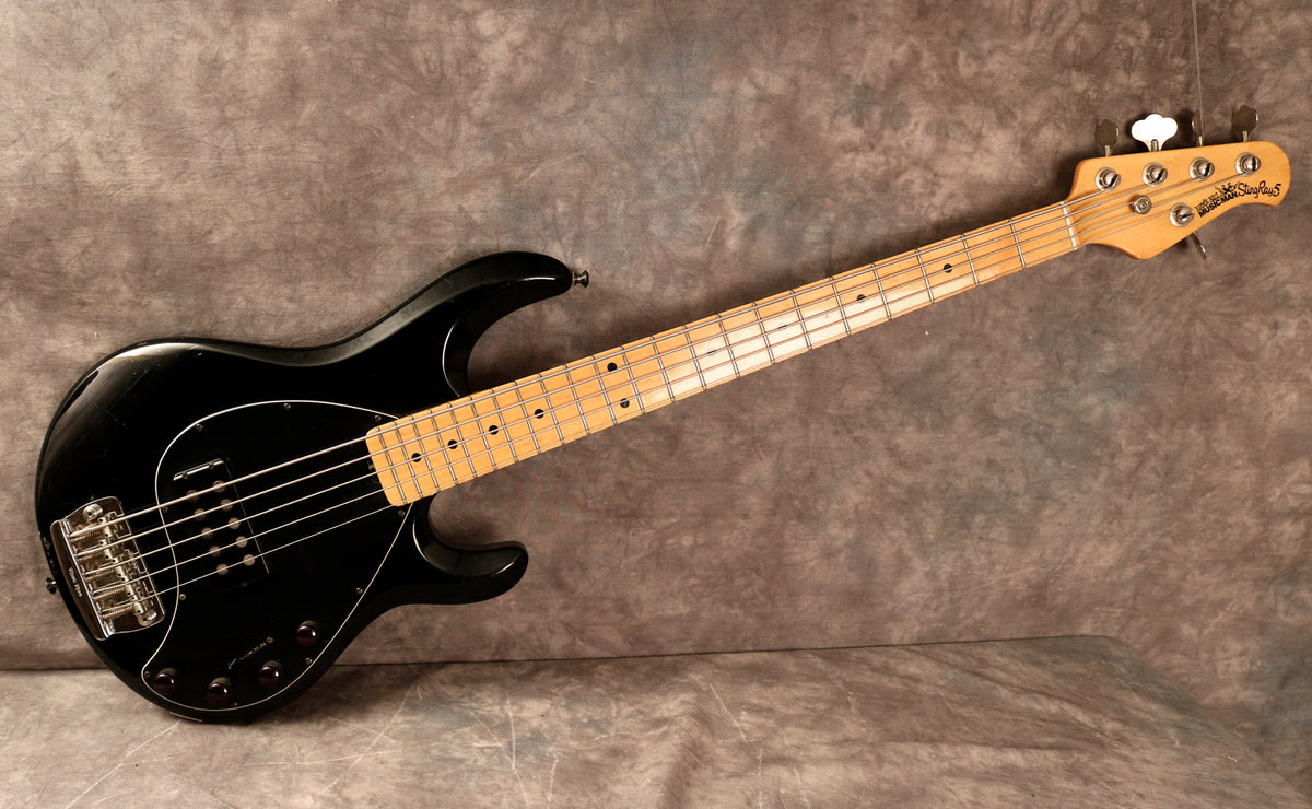 1991 Music Man Stingray 5, Black – Andy Baxter Bass & Guitars