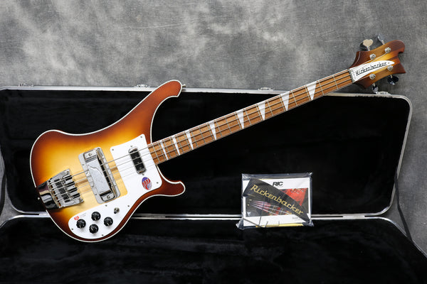 2022 Rickenbacker 4003, Satin Autumnglo, Checker Binding, Ltd Edition