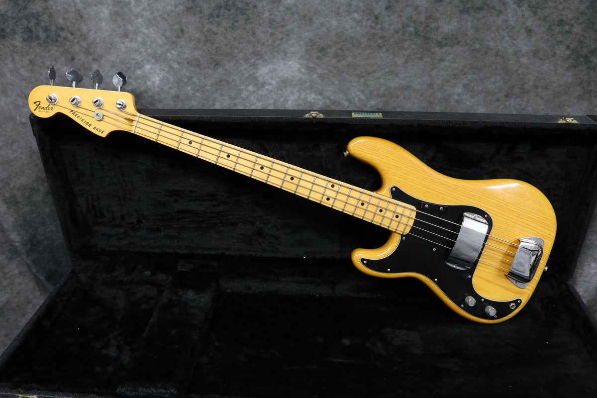 1978-81 Fender Precision Bass, Natural, Left Handed – Andy Baxter