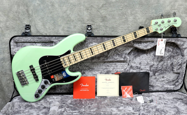 2018 Fender Ltd Edition American Elite Jazz Bass 5 Surf Pearl