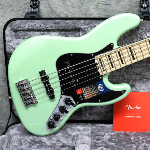 2018 Fender Ltd Edition American Elite Jazz Bass 5 Surf Pearl