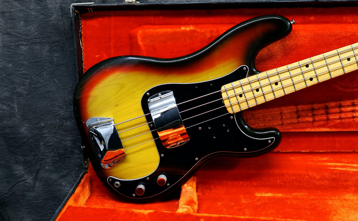 1976 Fender Precision Bass, Sunburst – Andy Baxter Bass & Guitars