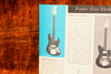 1961 Fender Jazz Bass Olympic White - Refinish By Clive Brown