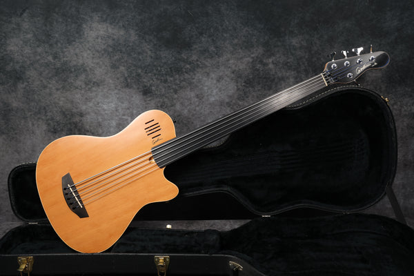 2001 Godin A5 Fretless - Natural