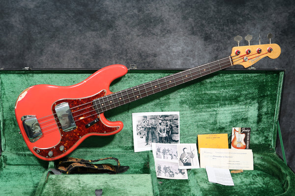 1961 Fender Precision Bass, Fiesta Red, Clive Brown Refinish