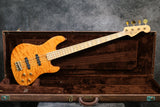 2005 Fender American Deluxe Jazz Bass QMT, Amber
