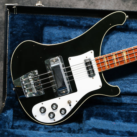 1973 Rickenbacker 4001, Jetglo - Checkerboard Binding