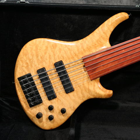 Roscoe SKB Custom 3006, 6-String, Fretless, Natural