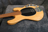 1995 Music Man Stingray 4 H, 3EQ, Fretless, Natural