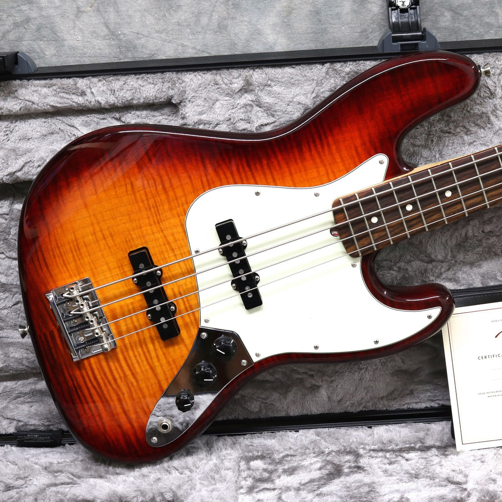 2017 Ltd Ed. American Pro Jazz FMT Aged Cherry Burst Andy Baxter Bass Guitars