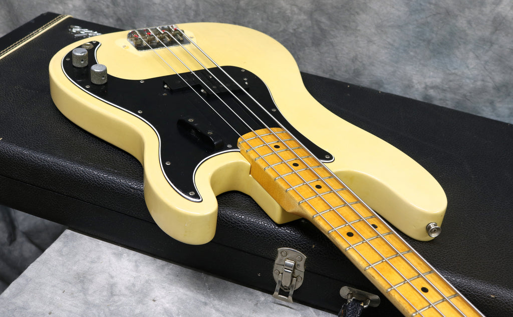 1966 Fender Precision Bass, Blonde, Slab Body Andy Baxter Bass & Guitars