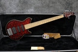 2009 Ernie Ball Music Man 25th Anniversary 5 HSS Bass, Redburst