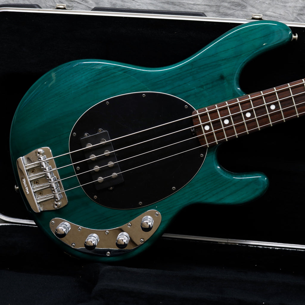 2002 Music Man Stingray, Trans Teal – Andy Baxter Bass & Guitars